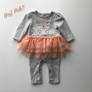 0-3M Cat & Jack Baby Girl L/S Tutu One Piece